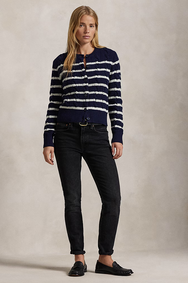 ΠΛΕΚΤΗ ΖΑΚΕΤΑ POLO RALPH LAUREN(CASHMERE) - 101 CREAM